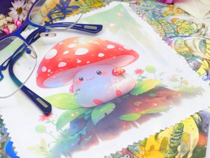 Chiffon à lunette tit champi kawaii