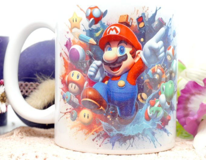 Mug céramique Mario impréssion à chaud