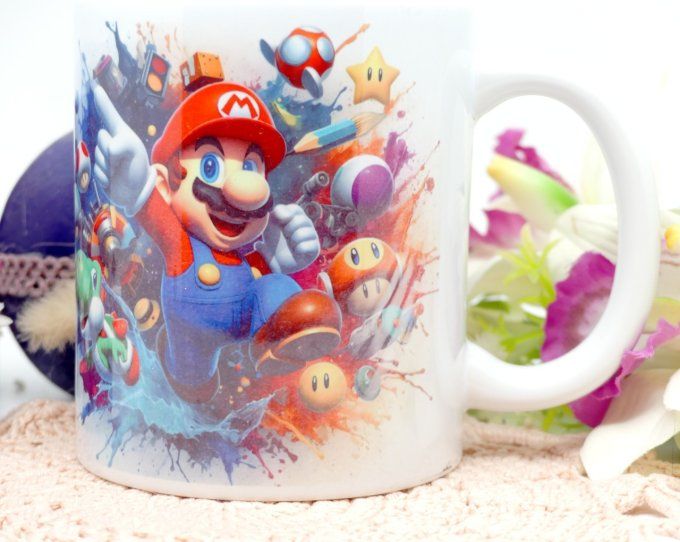 Mug céramique Mario impréssion à chaud