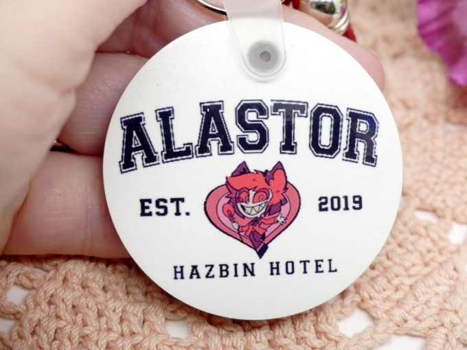 Porte clef en MDF (bois) Alastor hazbin hotel