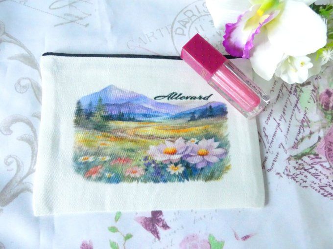 Trousse de toilette en coton paysage  de montagne