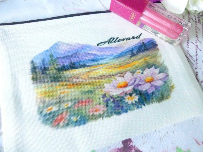 Trousse de toilette en coton paysage  de montagne